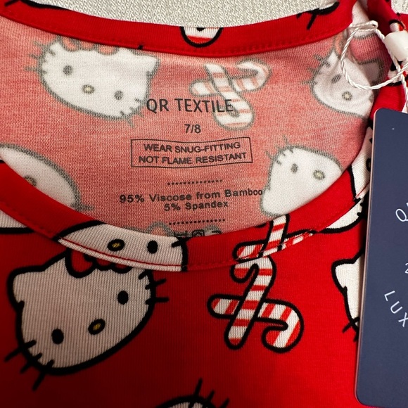 Hello Kitty bamboo/tulle dress NWT QR Textile size 7/8 Christmas dress - Picture 2 of 3